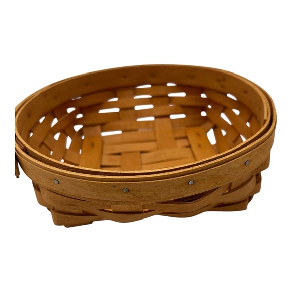 Longaberger Catch All Small Round Basket 2001 Signed Handwoven - Picture 2 of 10